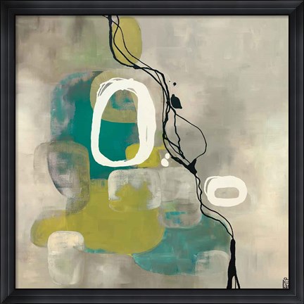 Framed Jade Retro Print