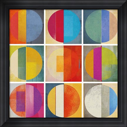 Framed Pattern Tiles I Print