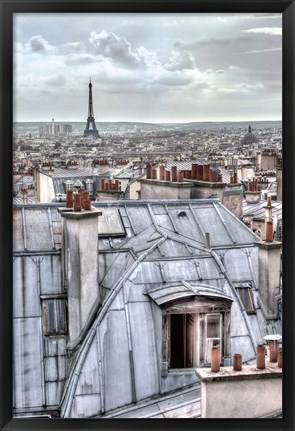 Framed Paris Rooftops Print