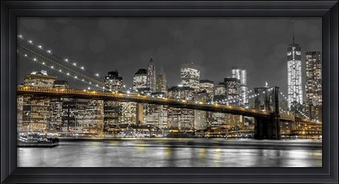 Framed New York Lights Print