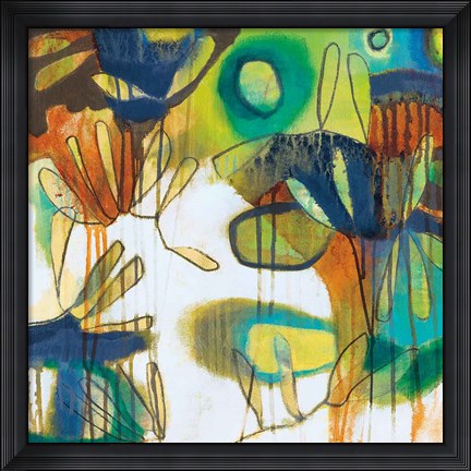 Framed Tropical Burst I Print