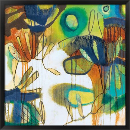 Framed Tropical Burst I Print
