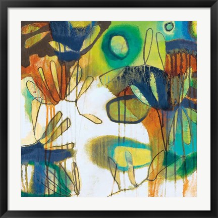 Framed Tropical Burst I Print