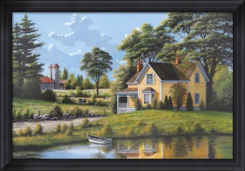 Framed Yellow House Print
