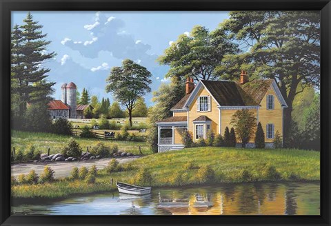 Framed Yellow House Print