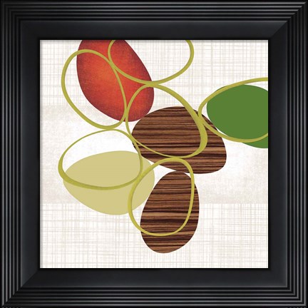 Framed Pebbles &amp; Loops II Print