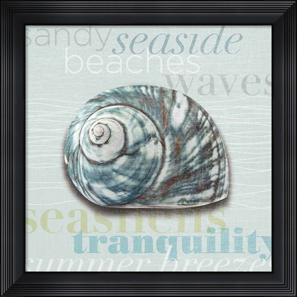 Framed Beach Collection I Print