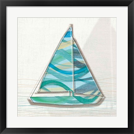 Framed Smooth Sailing I Print