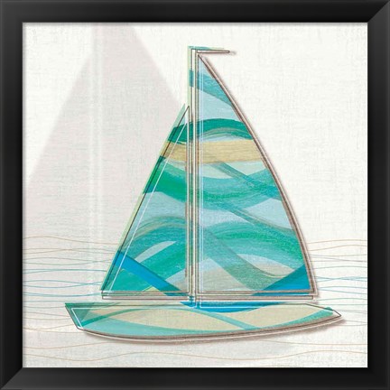 Framed Smooth Sailing II Print