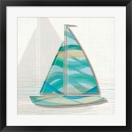 Framed Smooth Sailing II Print