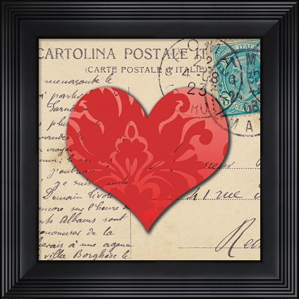 Framed Le Coeur d&#39;Amour III Print