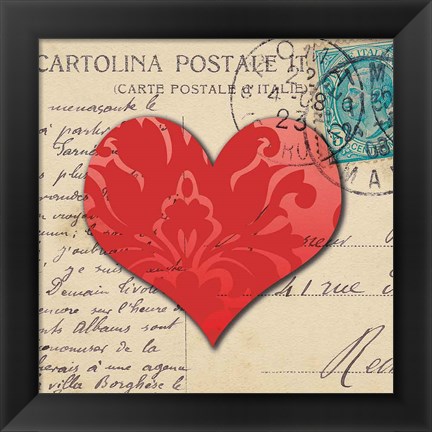Framed Le Coeur d&#39;Amour III Print