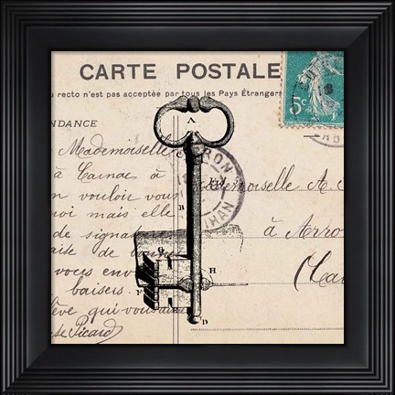 Framed Key To My Heart I Print