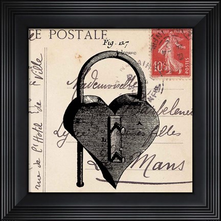 Framed Key To My Heart II Print