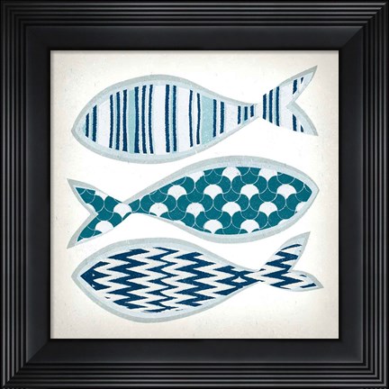 Framed Fish Patterns I Print