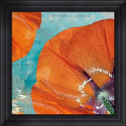 Framed Poppies in the Sky I Print