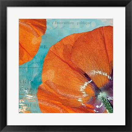 Framed Poppies in the Sky I Print