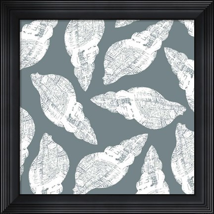 Framed Scattered Shells I Print