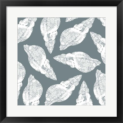 Framed Scattered Shells I Print