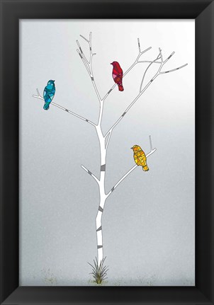 Framed Three In A Tree Print