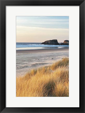 Framed Dune Grass And Beach I Print