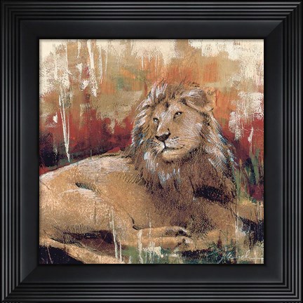 Framed Lion Print