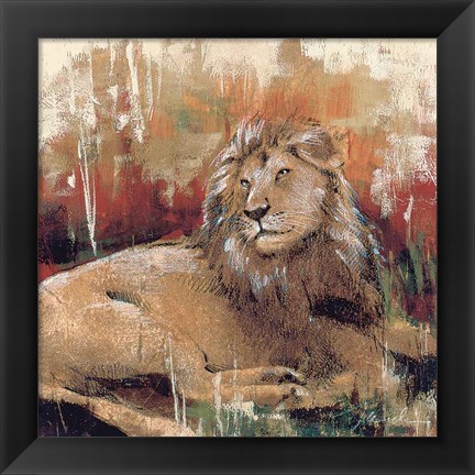 Framed Lion Print