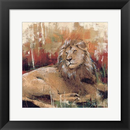 Framed Lion Print