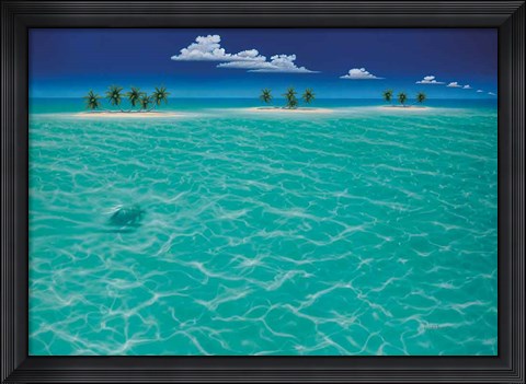 Framed Turtle Crossing Print