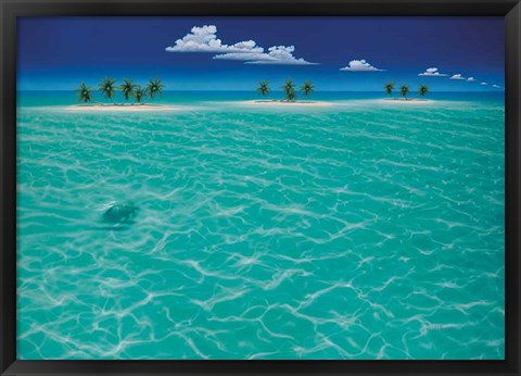 Framed Turtle Crossing Print