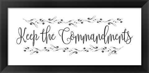 Framed Keep the Commandments Print