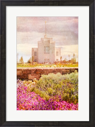 Framed Twin Falls Temple II Print