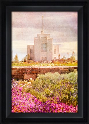 Framed Twin Falls Temple II Print