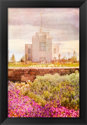 Framed Twin Falls Temple II Print