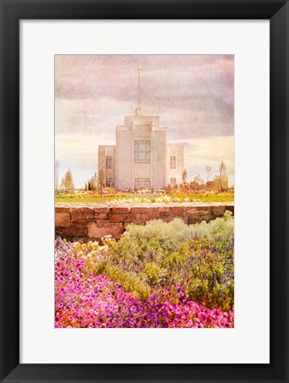 Framed Twin Falls Temple II Print