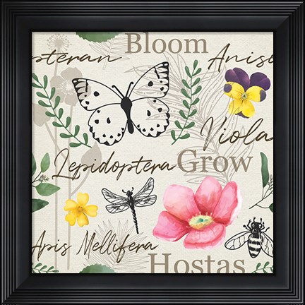 Framed Spring Pattern II Print