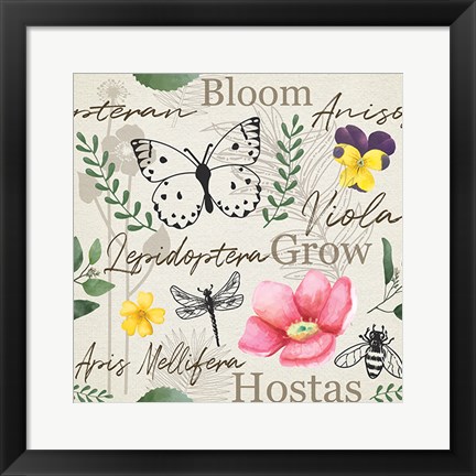 Framed Spring Pattern II Print