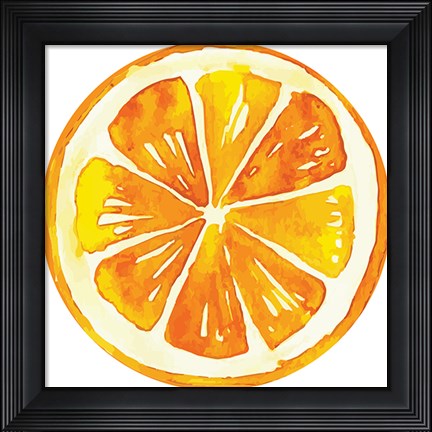 Framed Orange Plate Print