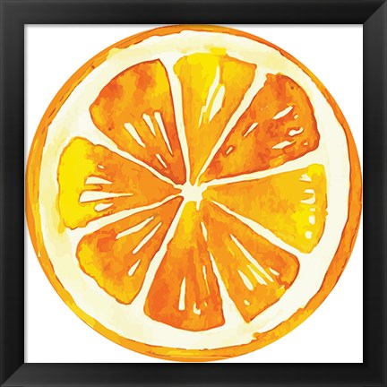 Framed Orange Plate Print