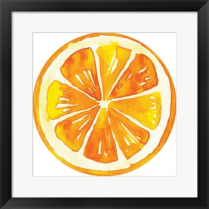 Framed Orange Plate Print