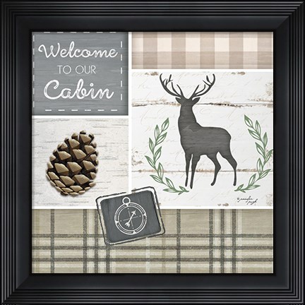 Framed Welcome to Our Cabin Print