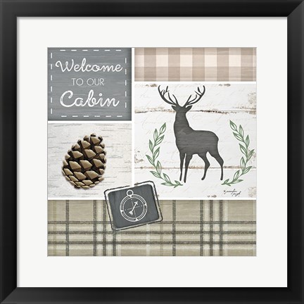 Framed Welcome to Our Cabin Print