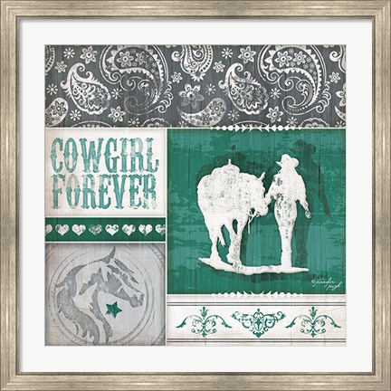 Framed Cowgirl Forever Print