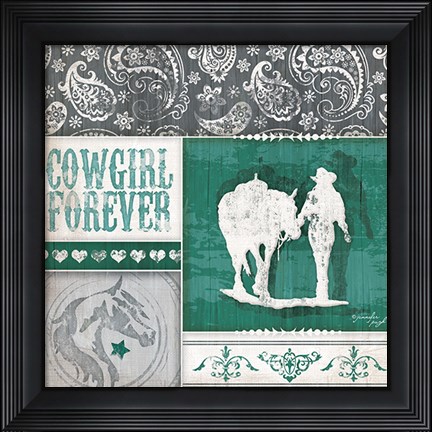 Framed Cowgirl Forever Print