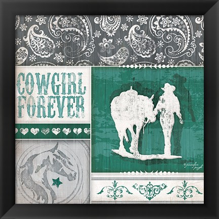 Framed Cowgirl Forever Print