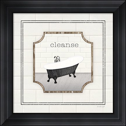 Framed Bath Cleanse Print