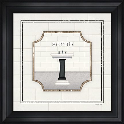 Framed Sink Scrub Print