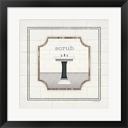 Framed Sink Scrub Print