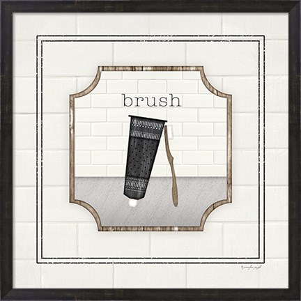 Framed Toothbrush Brush Print