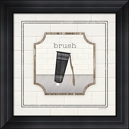 Framed Toothbrush Brush Print